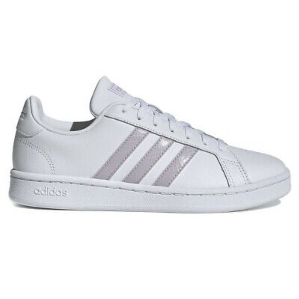 Adidas White and Lavender Athletic Shoes